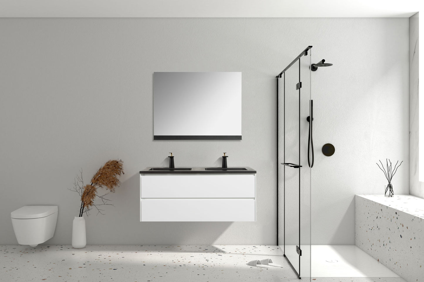 Enzo Double Drawer Vanity, Top and Basin 1200mm