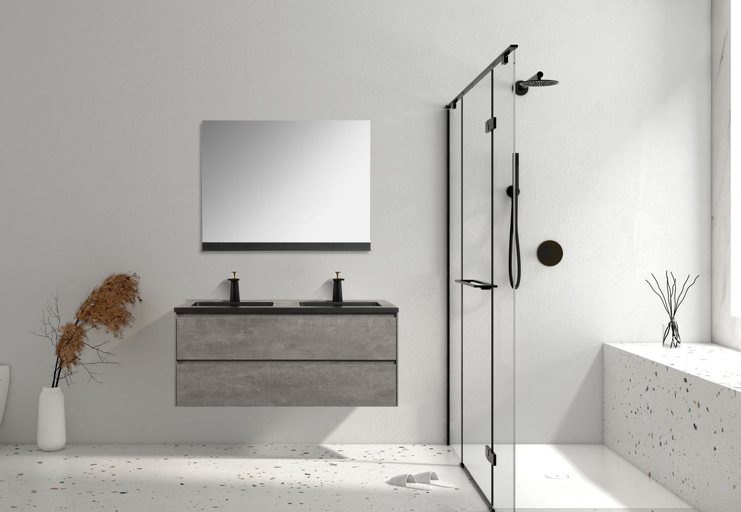 Enzo Double Drawer Vanity, Top and Basin 1200mm
