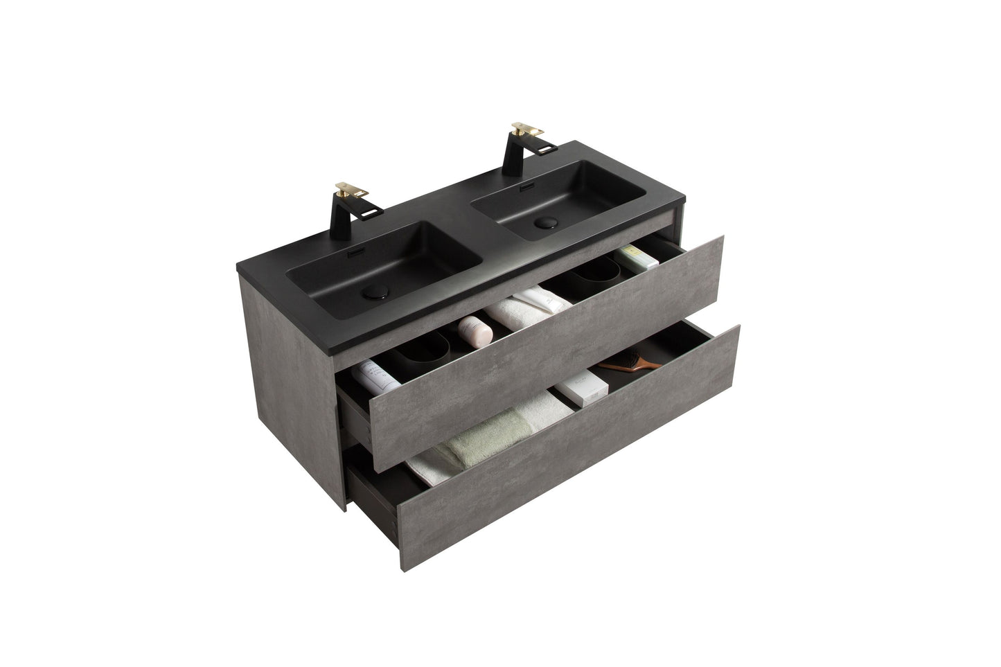Enzo Double Drawer Vanity, Top and Basin 1200mm