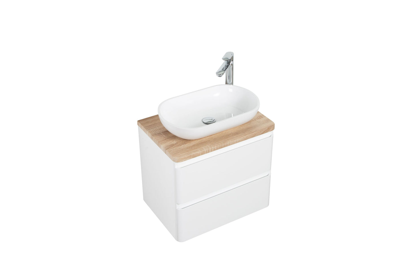 Lazio Double Drawer Vanity 600mm - basin excluded