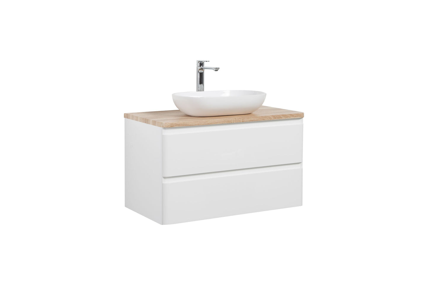 Lazio Double Drawer Vanity, Top and Basin 900mm