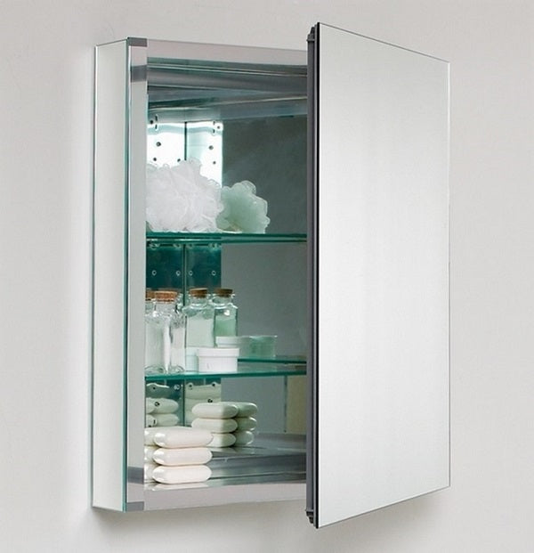 Mirror Cabinet Single Door, Double Shelves - 500*660*127mm