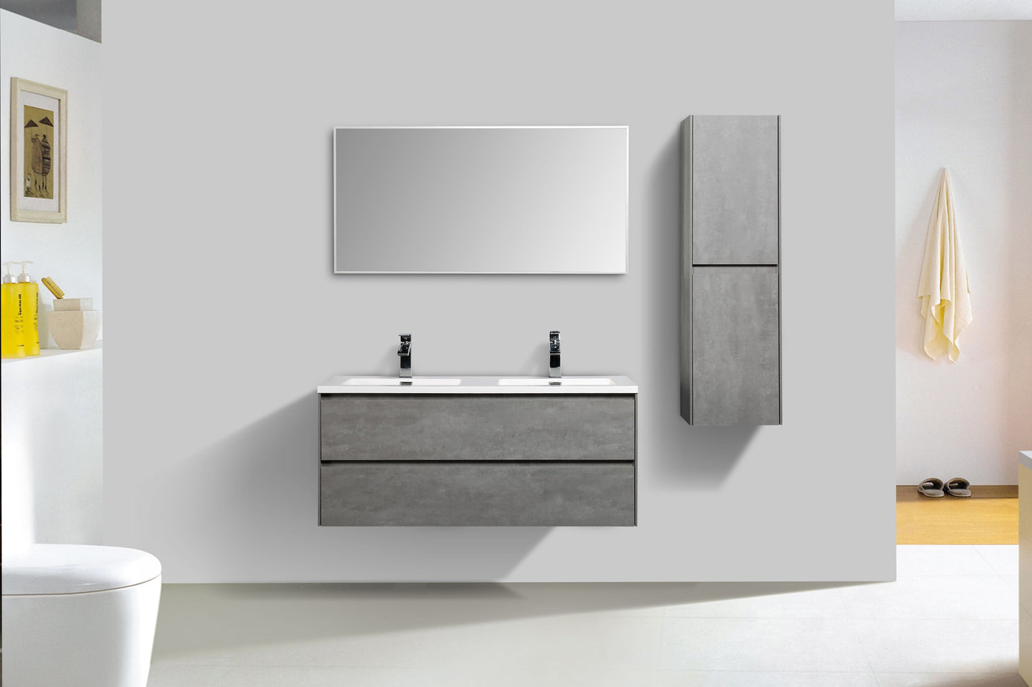 Enzo Double Drawer Vanity, Top and Basin 1200mm