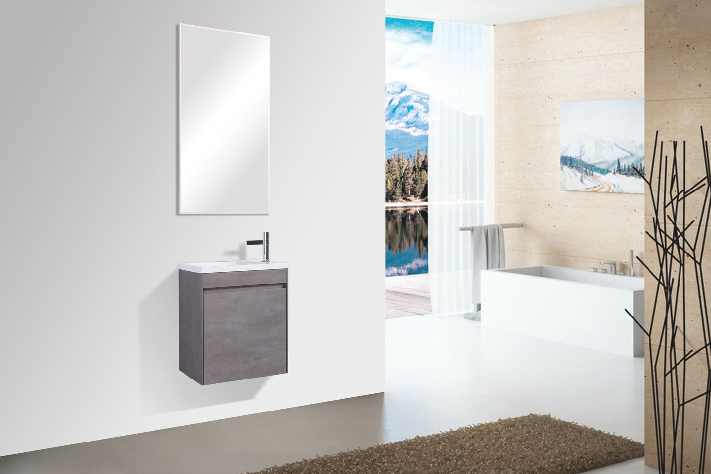Enzo Single Door Vanity and Basin 540mm