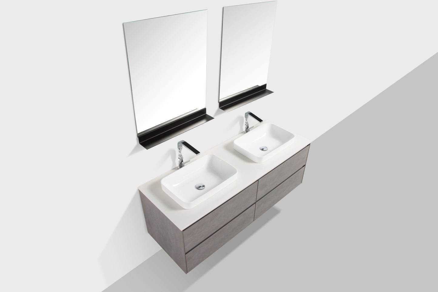 Madrid Four Drawer Vanity, Top and Basin 1500mm