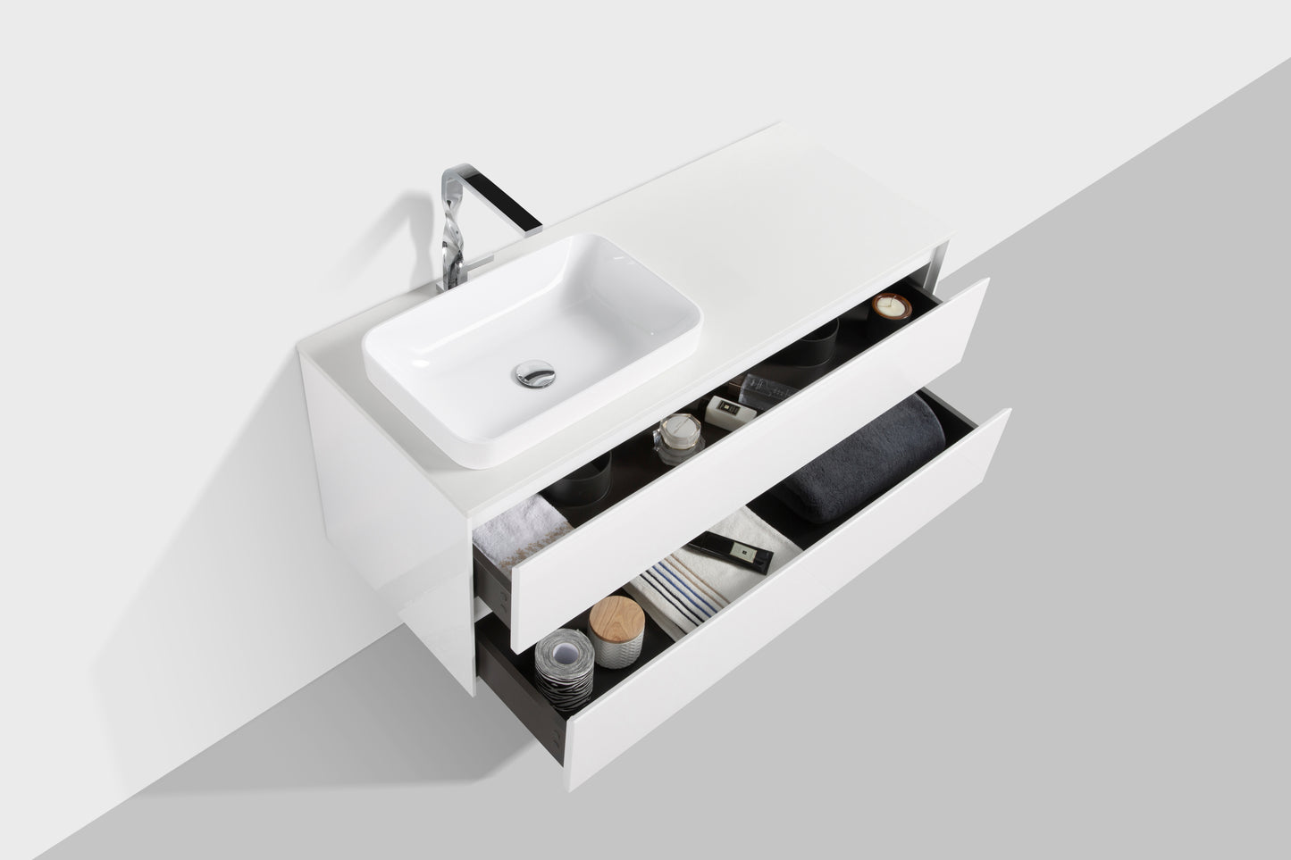 Madrid Double Drawer Vanity, Top and Basin 1200mm