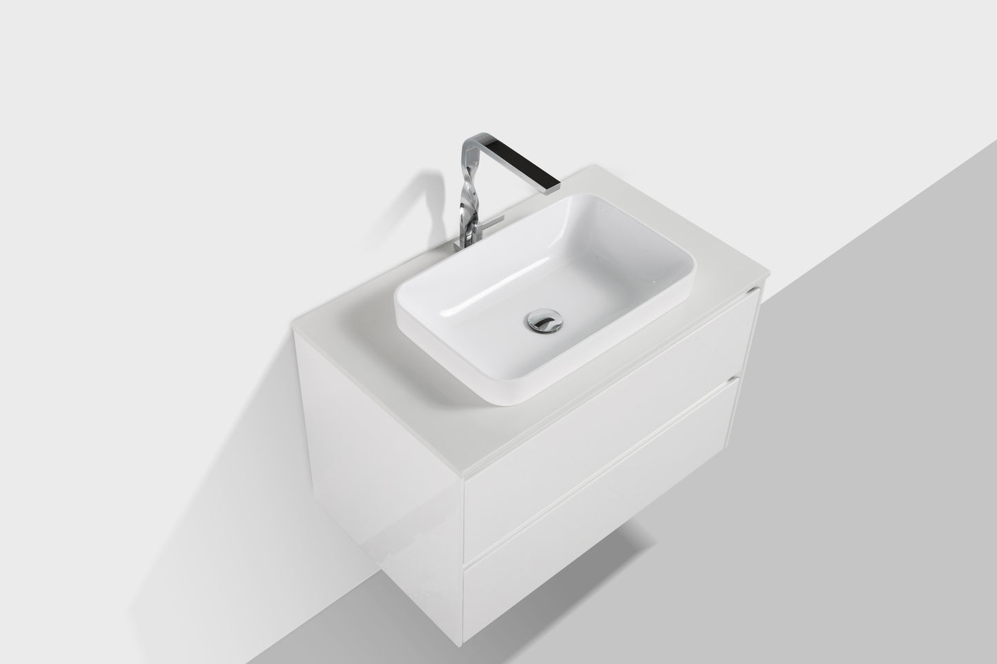Madrid Double Drawer Vanity, Top and Basin 800mm