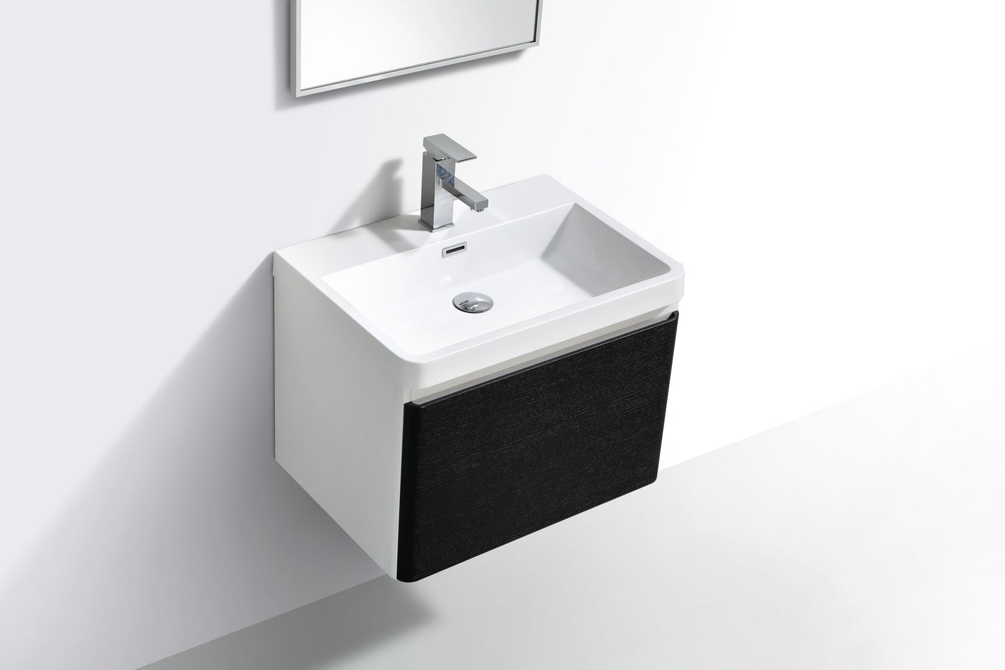 Milan Single Drawer Vanity, Top and Basin 600mm