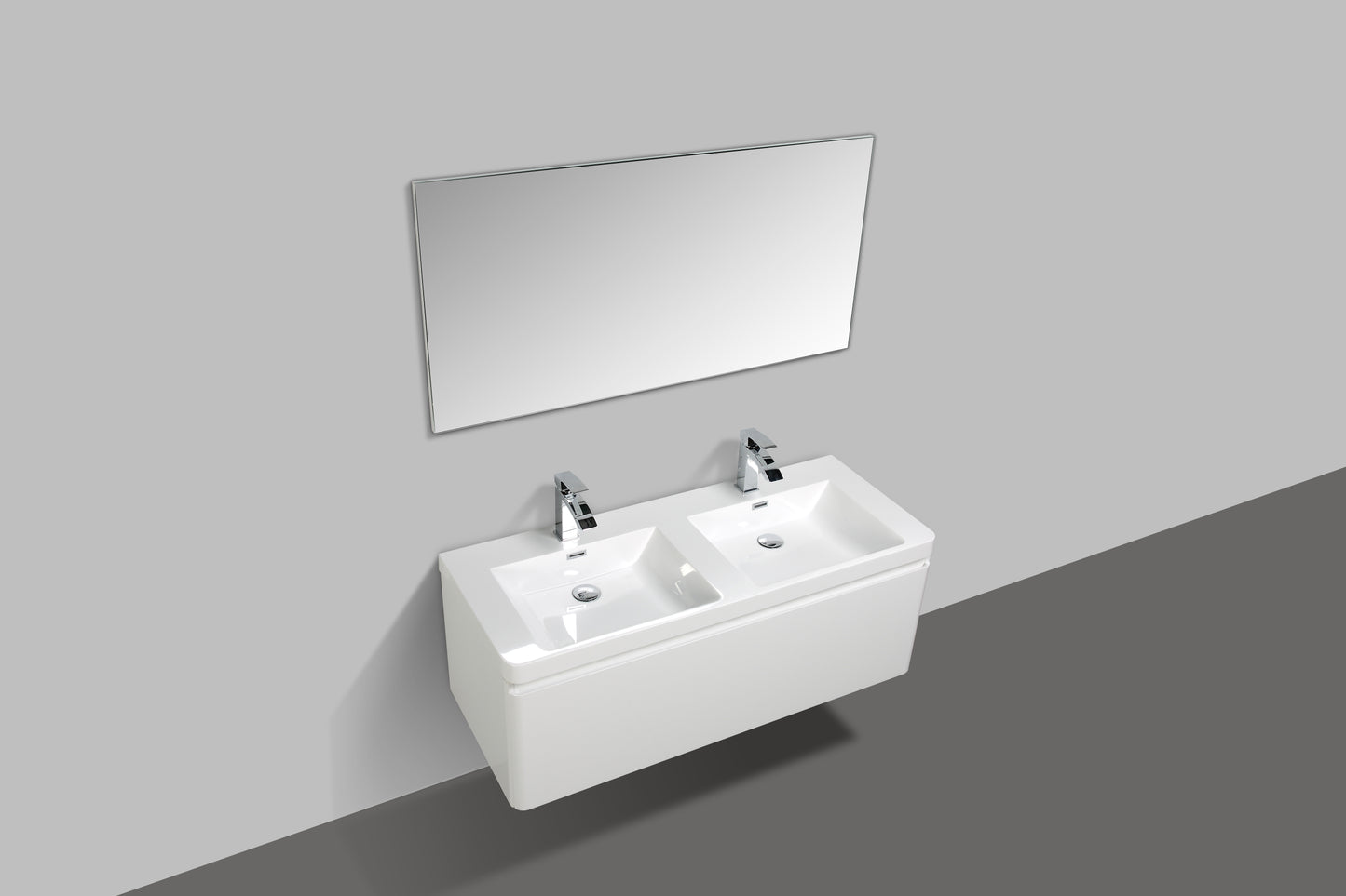 Milan Single Drawer Vanity, Top and Basin 1200mm