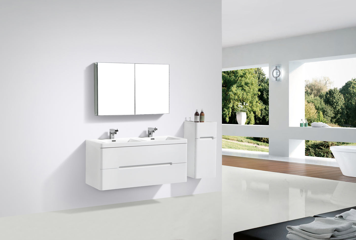 Venice Double Drawer Vanity, Top and Basin 1200mm