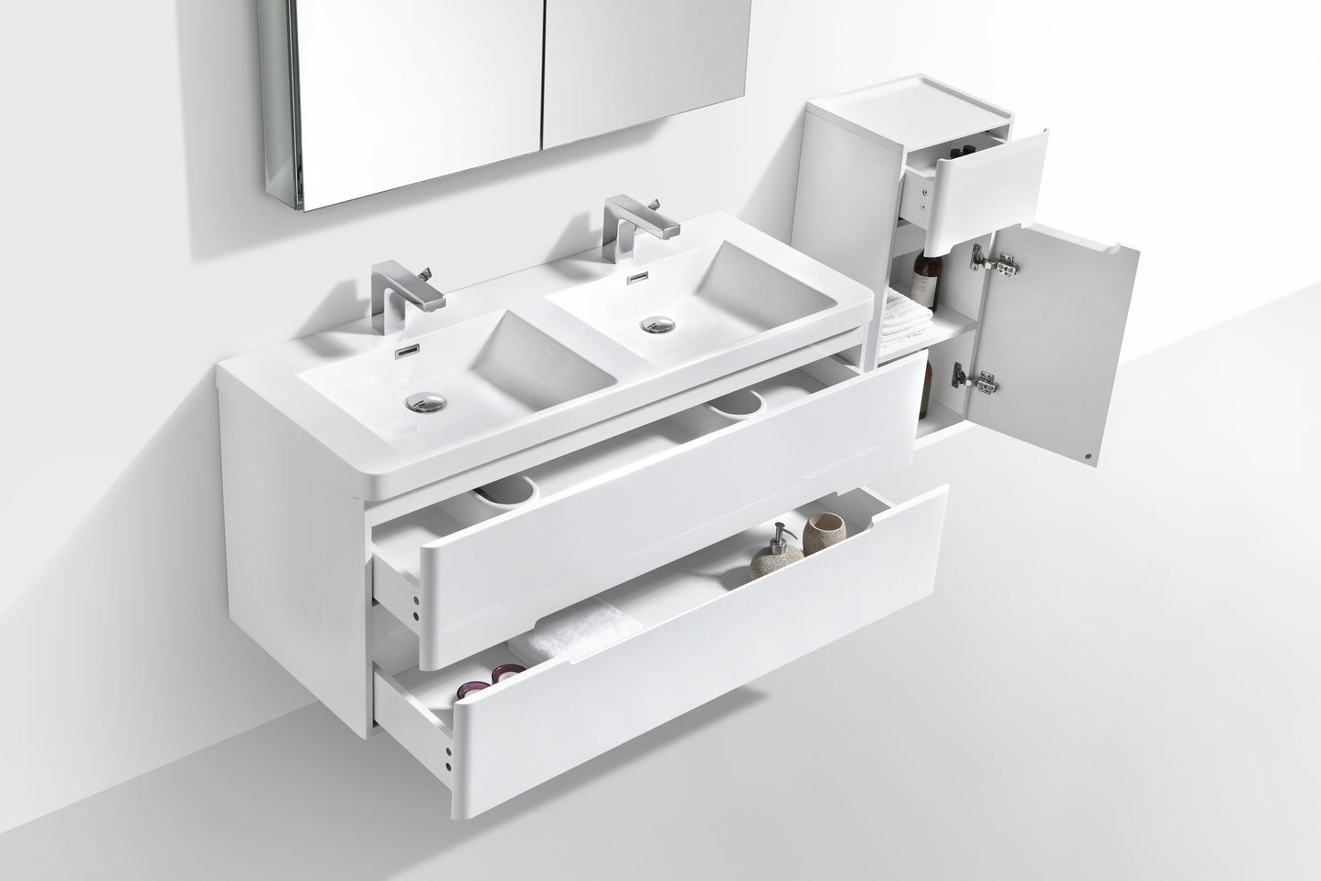 Venice Double Drawer Vanity, Top and Basin 1200mm