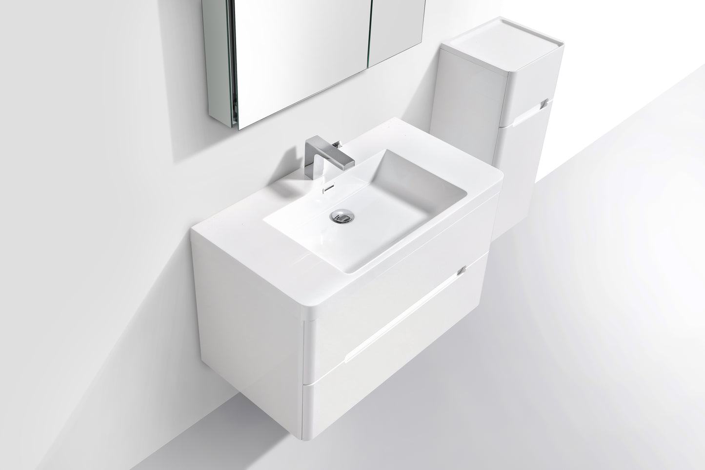 Venice Double Drawer Vanity, Top and Basin 900mm