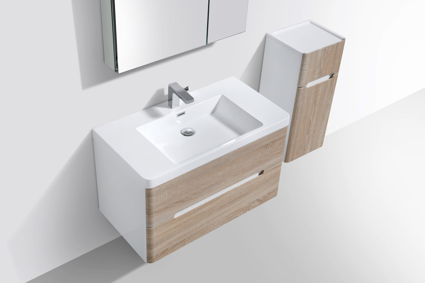 Venice Double Drawer Vanity, Top and Basin 900mm