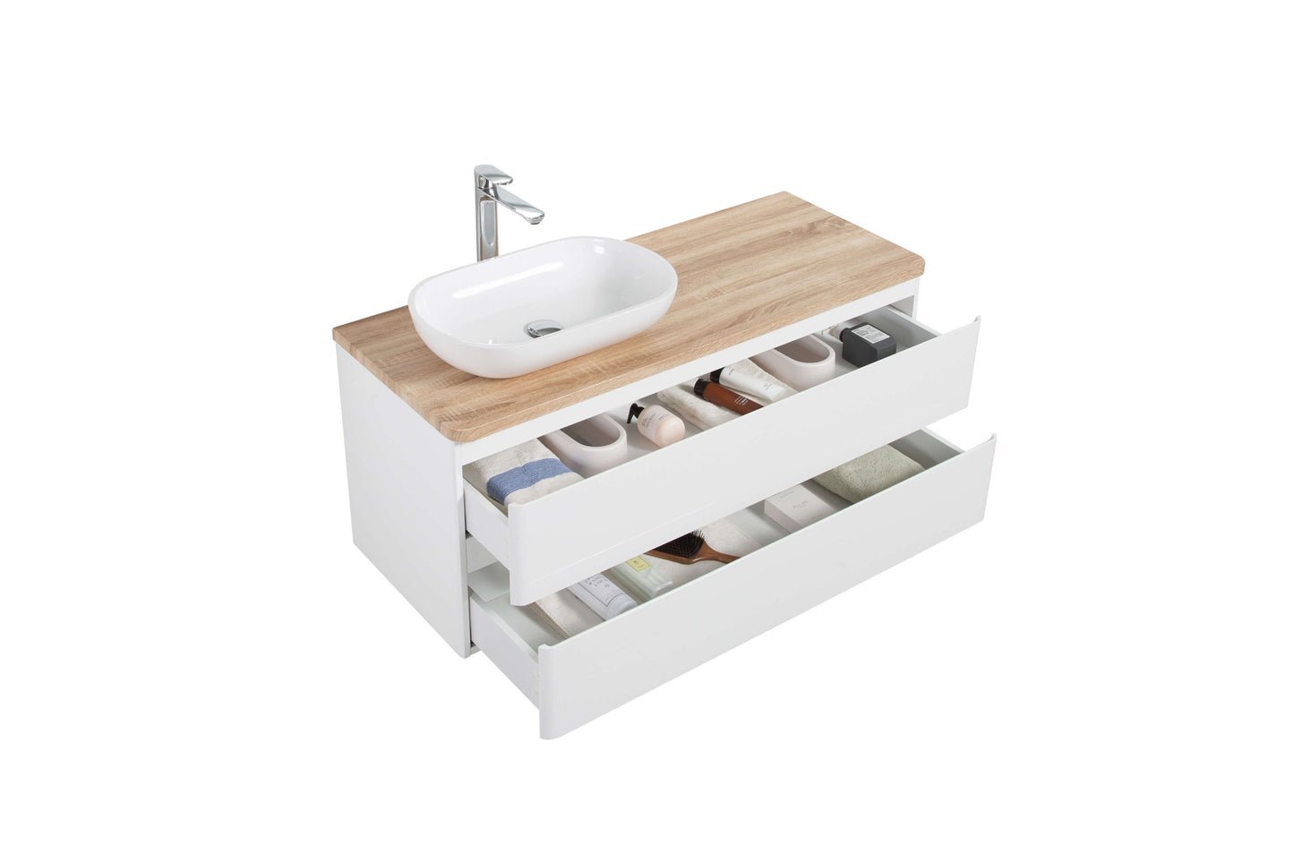 Lazio Double Drawer Vanity, Top and Basin 1200mm