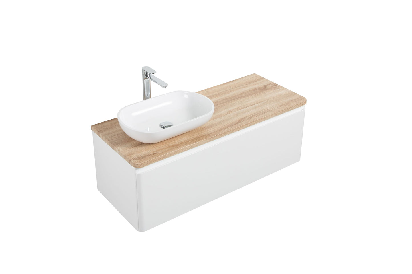 Lazio Single Drawer Vanity, Top and Basin 1200mm