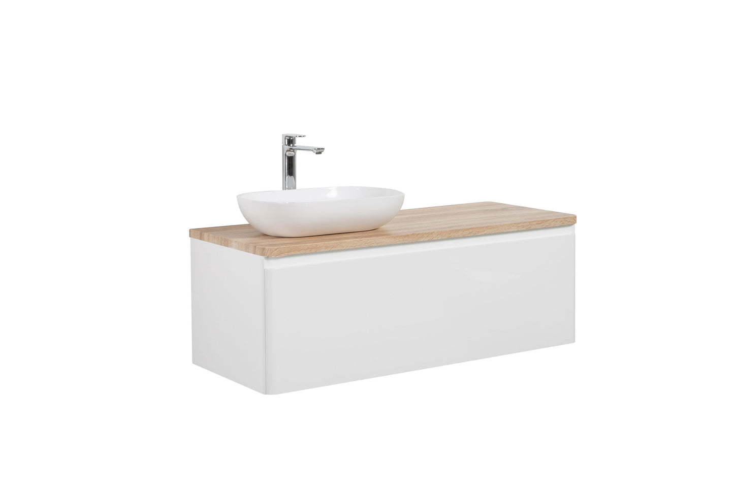 Lazio Single Drawer Vanity, Top and Basin 1200mm
