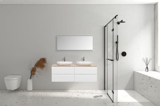 Lazio Four Drawer Vanity, Top and Basin 1500mm