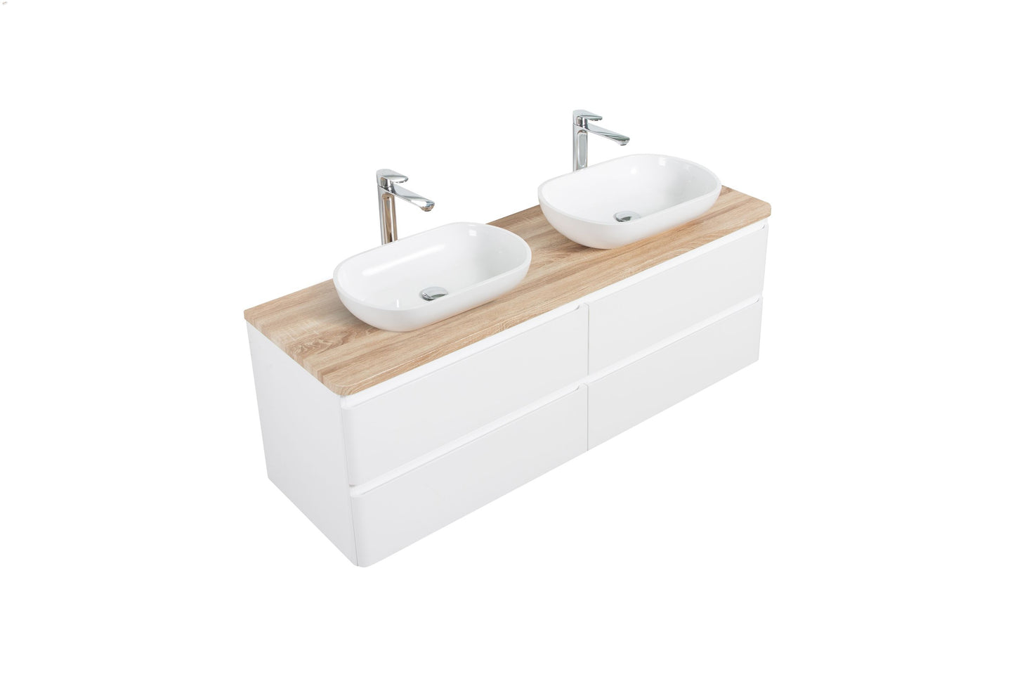 Lazio Four Drawer Vanity, Top and Basin 1500mm