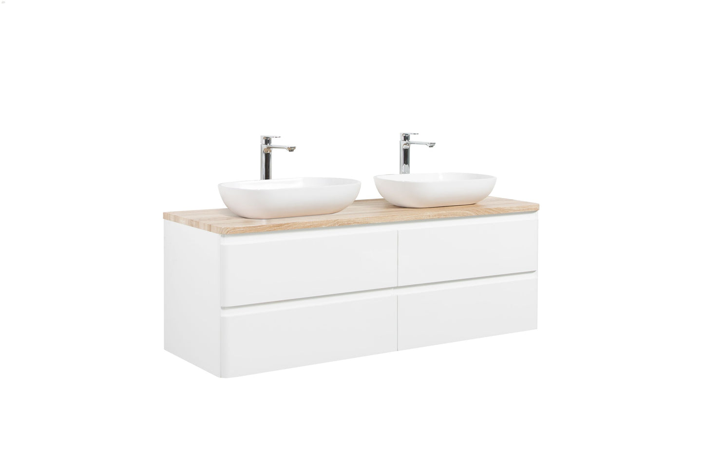Lazio Four Drawer Vanity, Top and Basin 1500mm