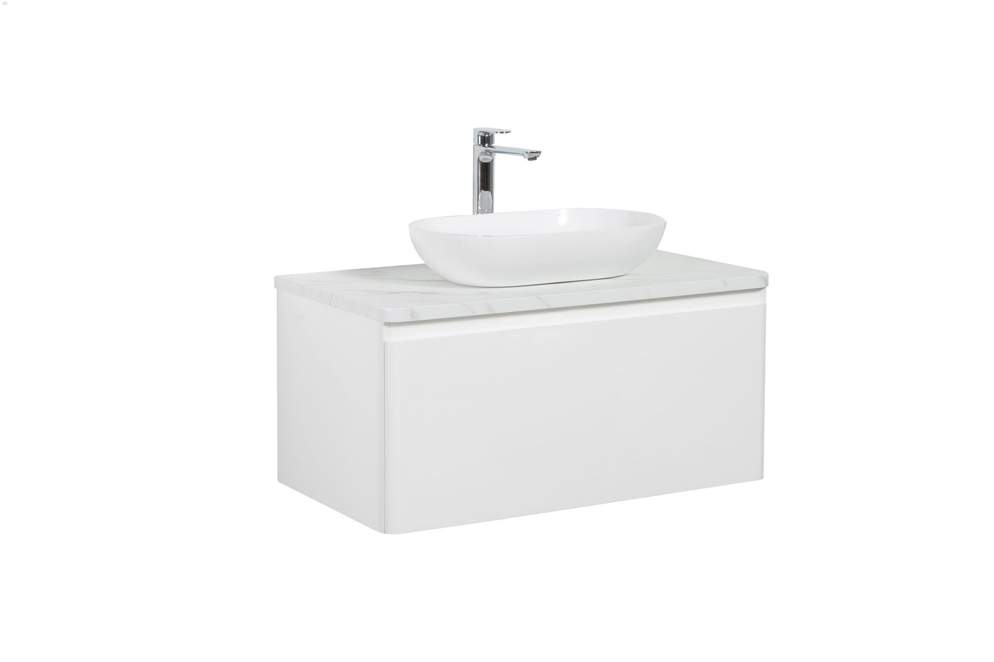 Santorini Single Drawer Vanity, Top and Basin 900mm