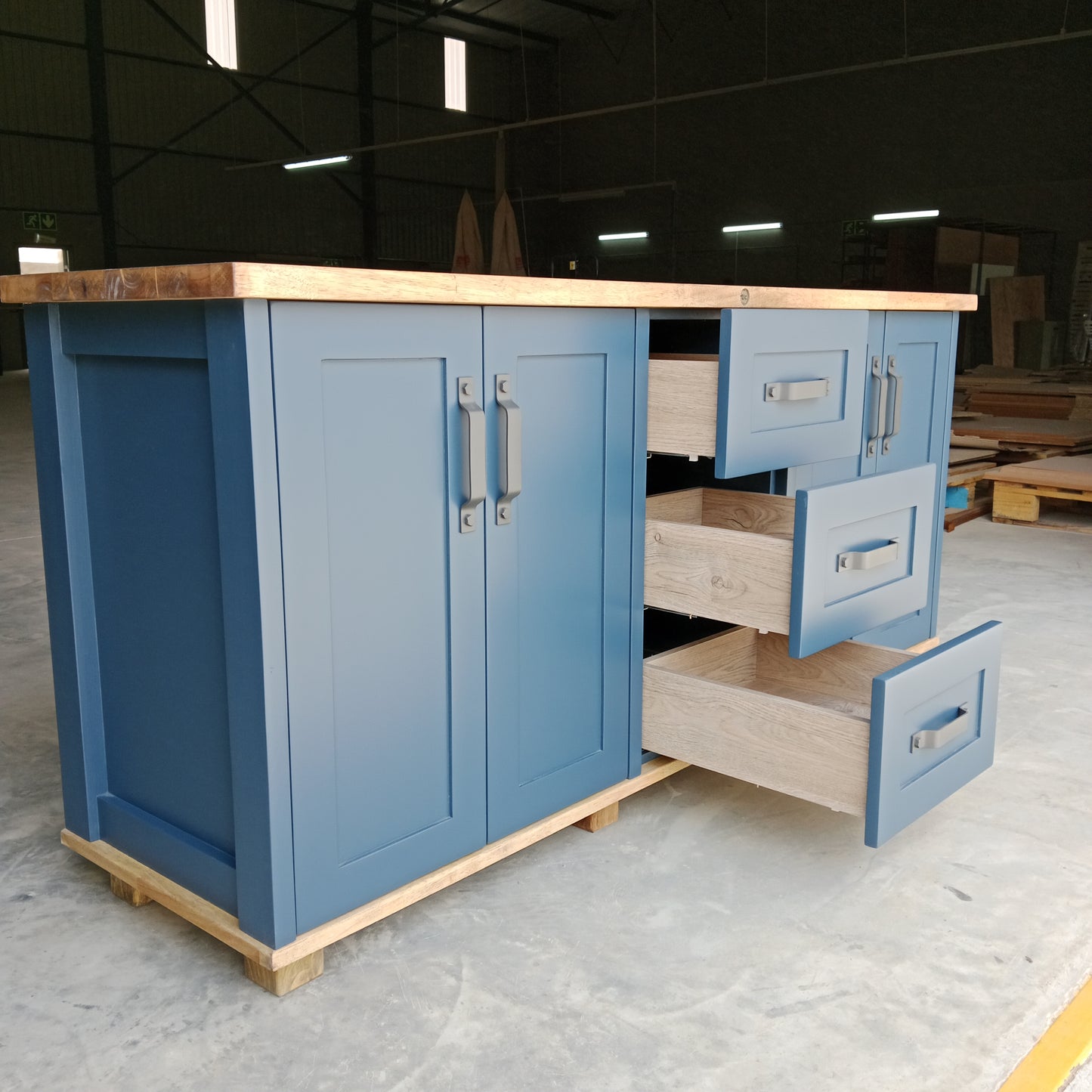Hampshire Three Drawer and Four Door Vanity Cabinet
