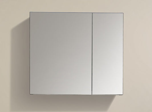 Mirror Cabinet Double Door, Double Shelves - 750*660*127mm