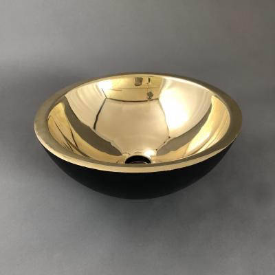 Double Skin Basin Small Brass and Black