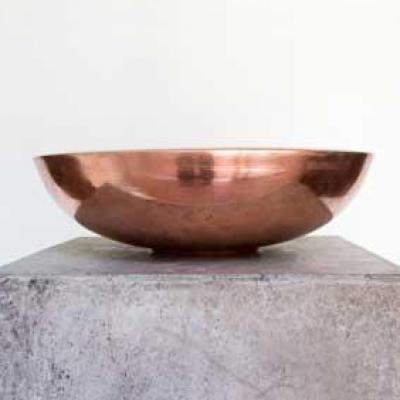 Large Copper Double Skin Basin 450mm