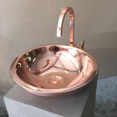 Large Copper Double Skin Basin 450mm