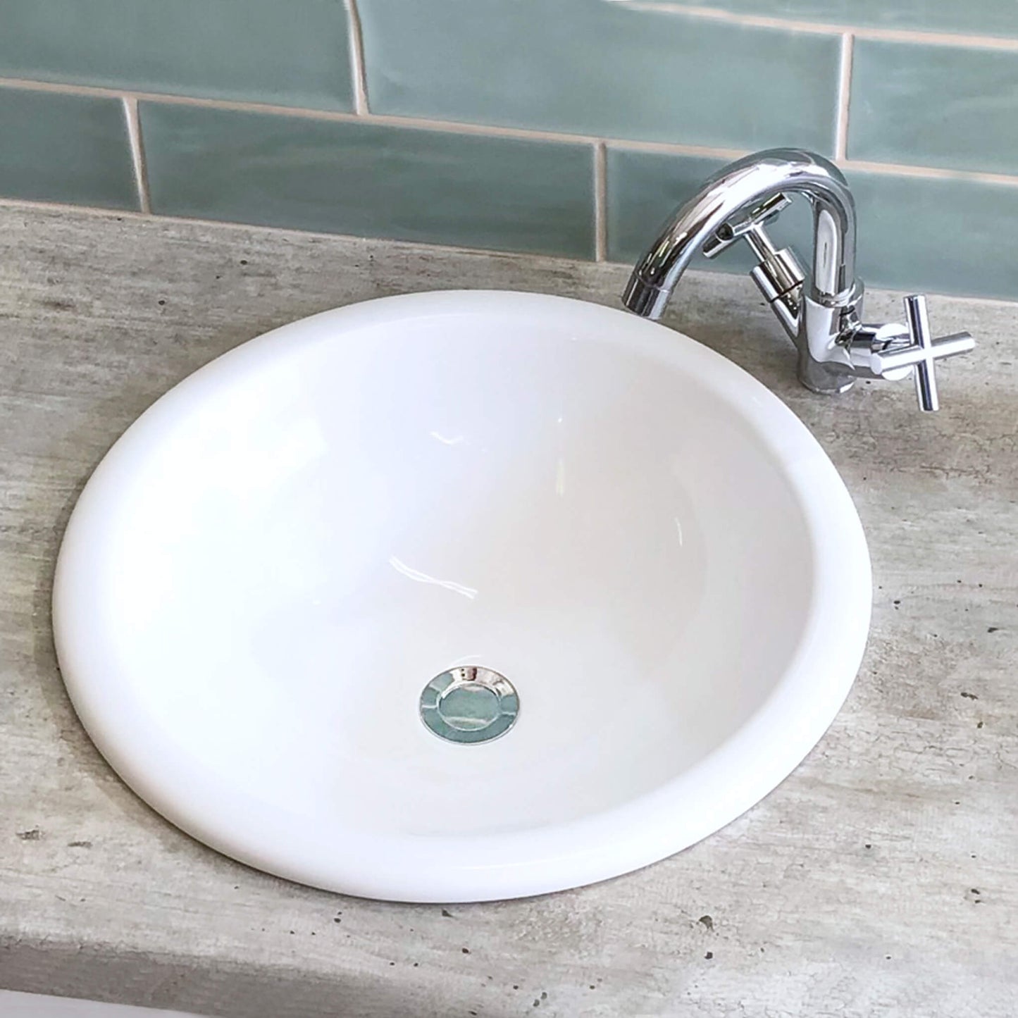 Round Drop In Basin