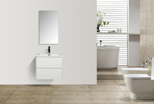 Enzo Double Drawer Vanity, Top and Basin 600mm