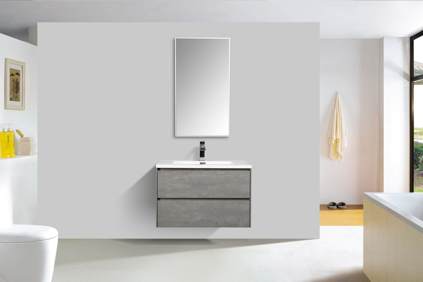 Enzo Double Drawer Vanity 800mm - basin excluded