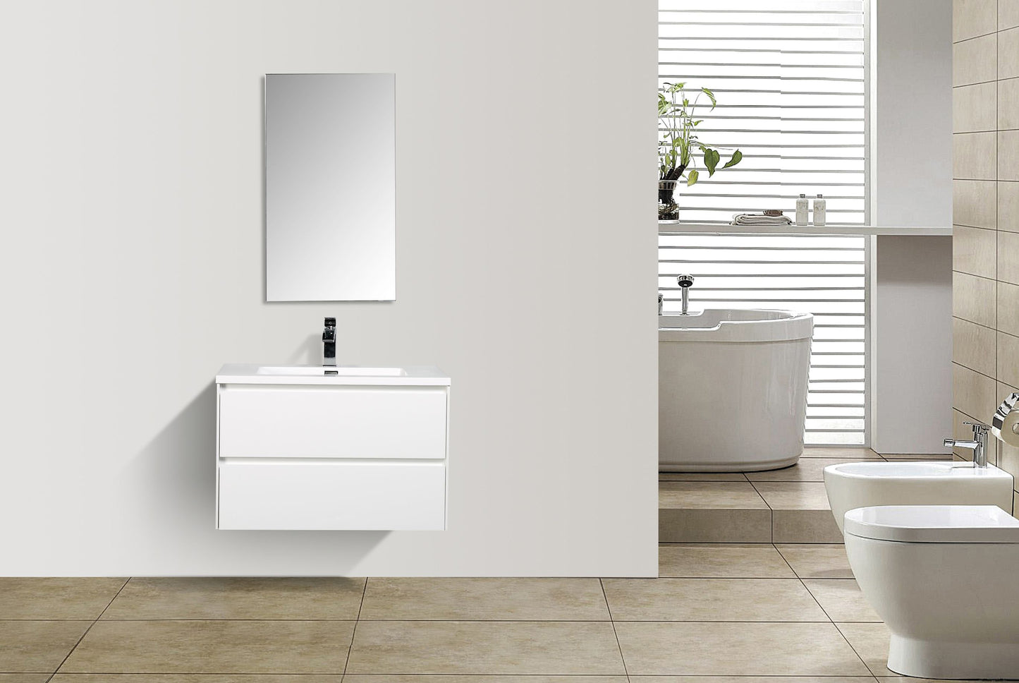 Enzo Double Drawer Vanity 800mm - basin excluded