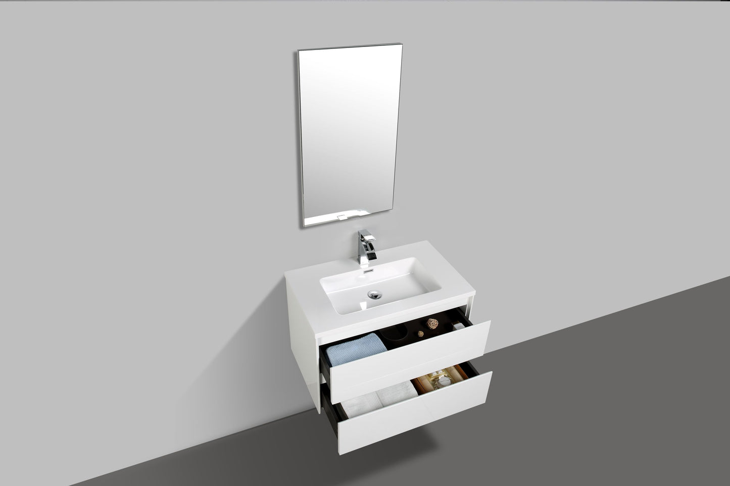 Enzo Double Drawer Vanity 800mm - basin excluded