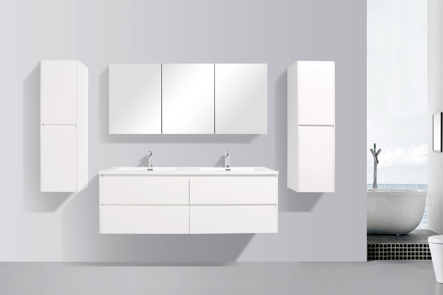 Enzo Four Drawer Vanity 1500 - basin excluded