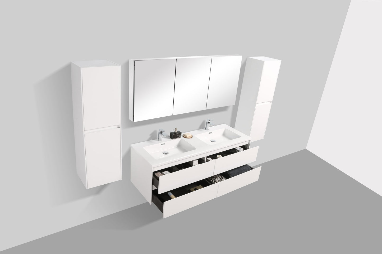 Enzo Four Drawer Vanity 1500 - basin excluded
