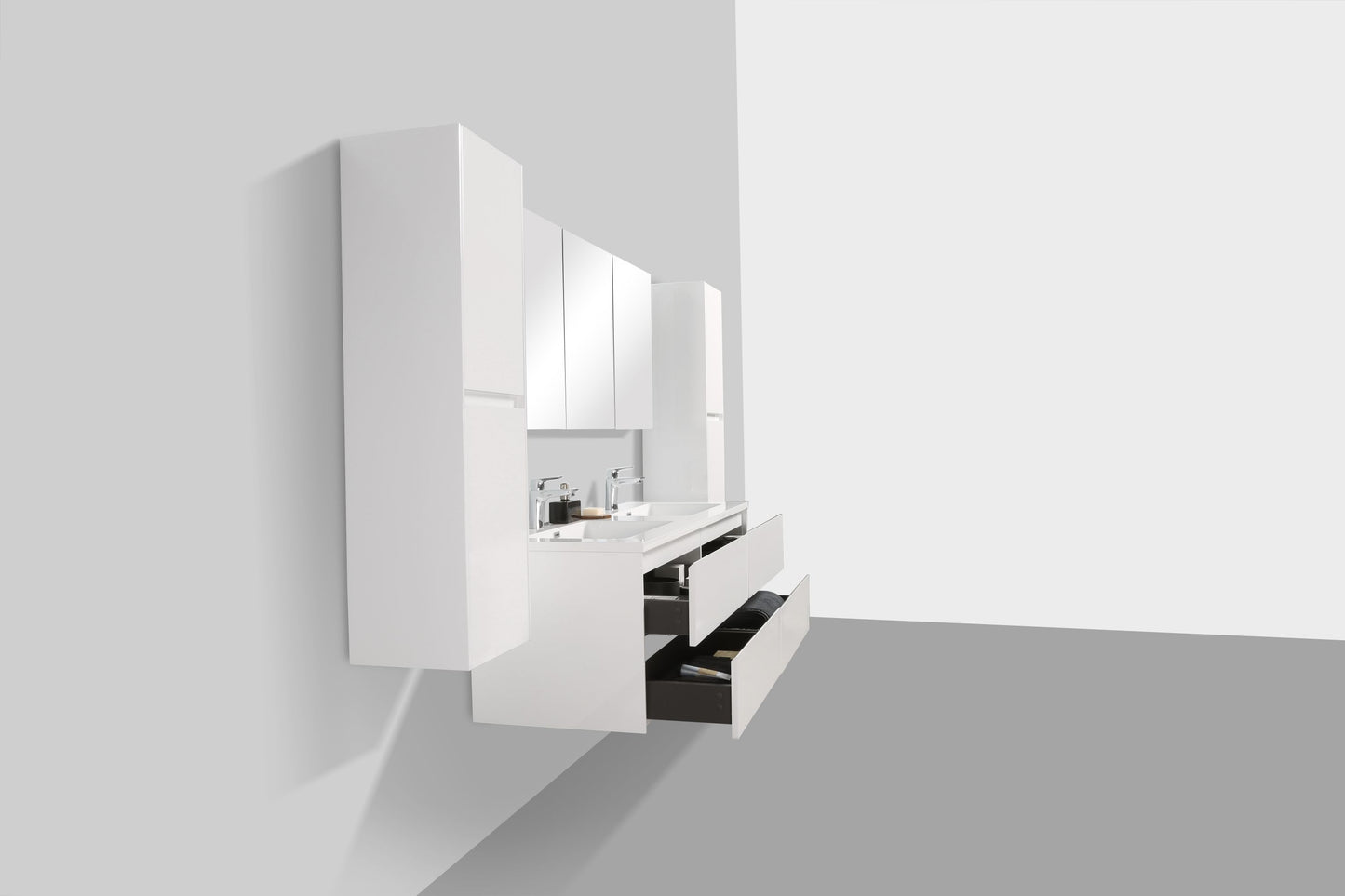 Enzo Four Drawer Vanity Cabinet-no basin 1500mm