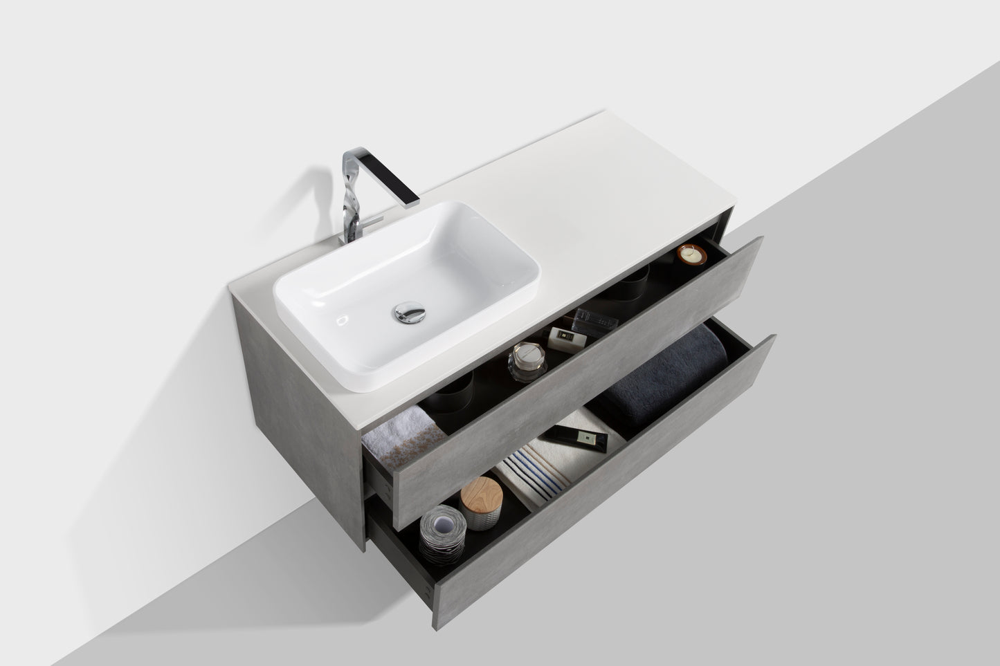 Madrid Double Drawer Vanity, Top and Basin 1200mm