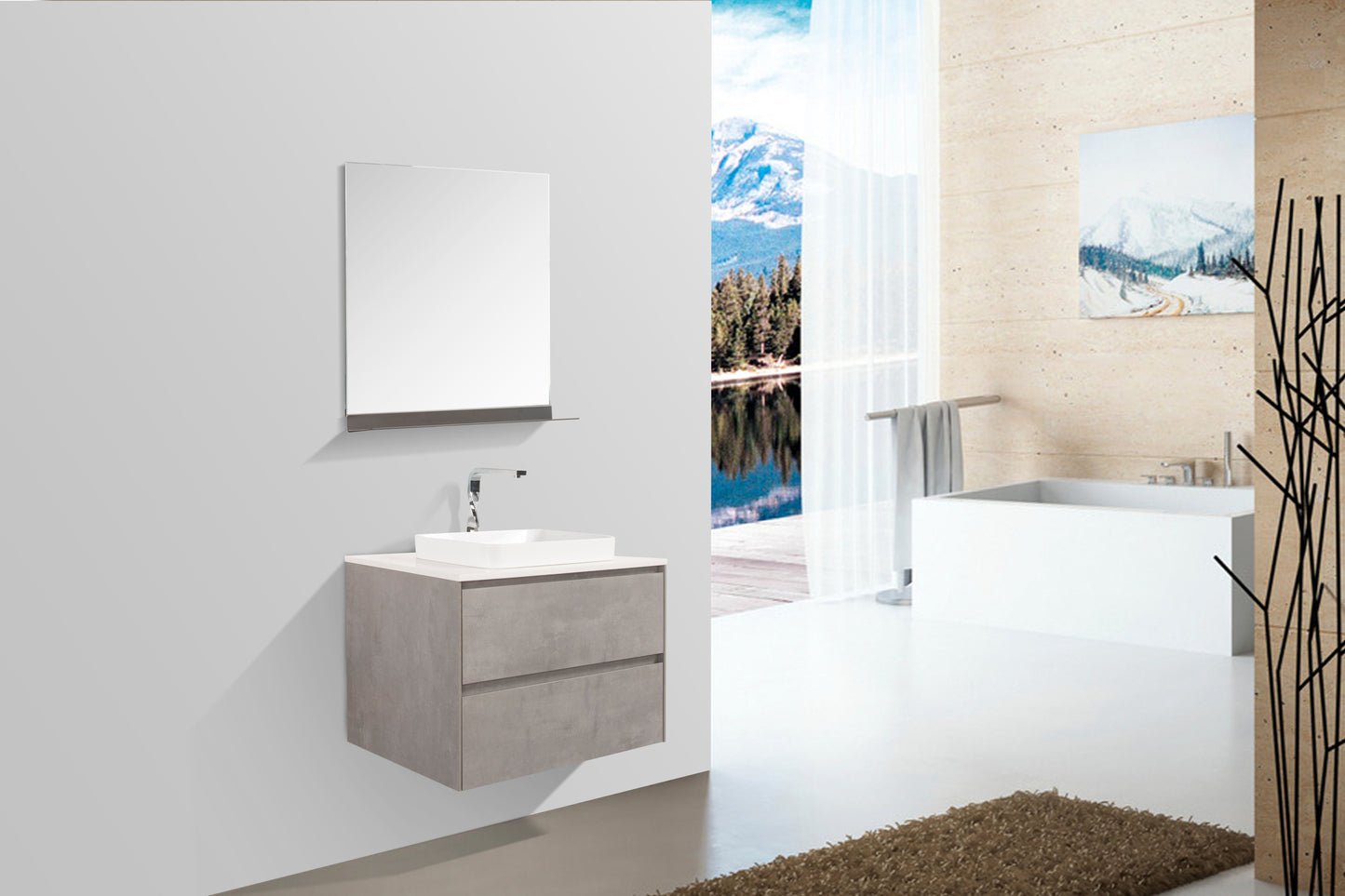 Madrid Double Drawer Vanity 800mm - basin & top excluded