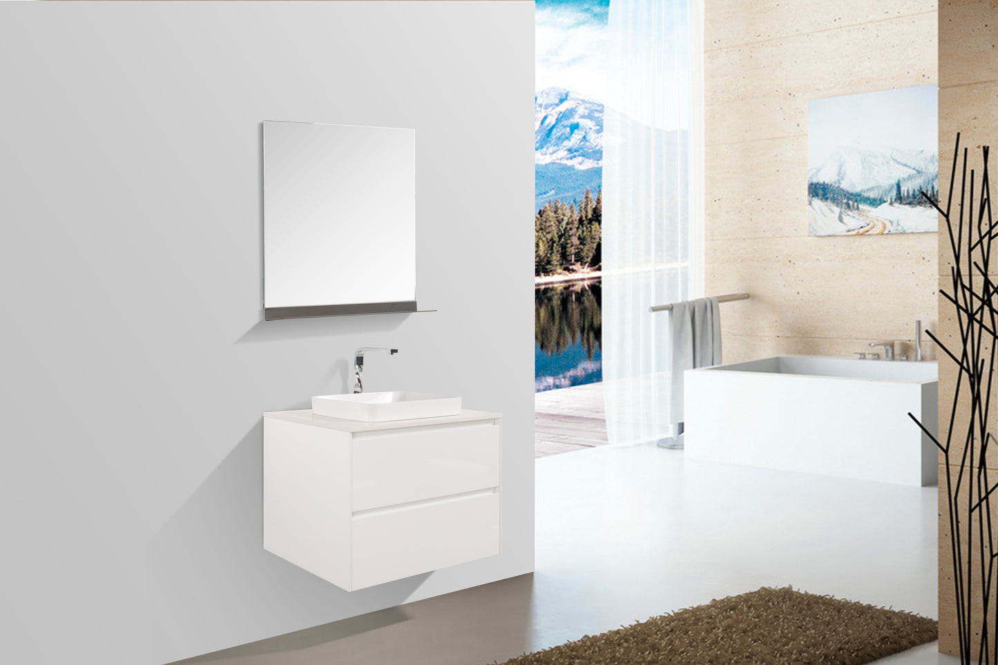 Madrid Double Drawer Vanity 800mm - basin & top excluded