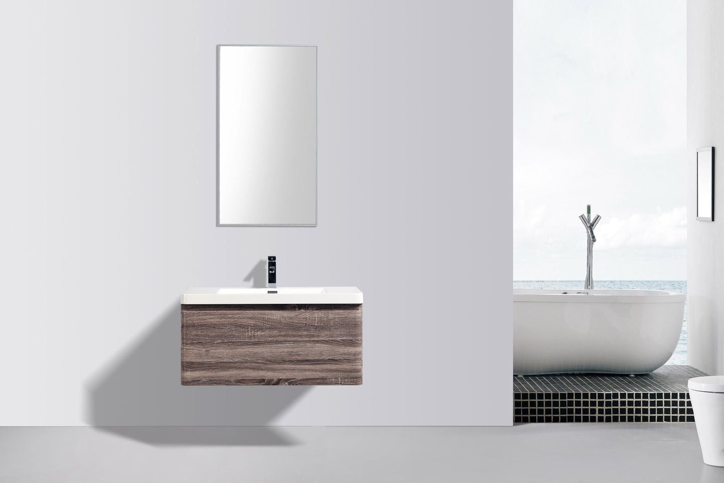 Milan Single Drawer Vanity Cabinet-no basin 900mm