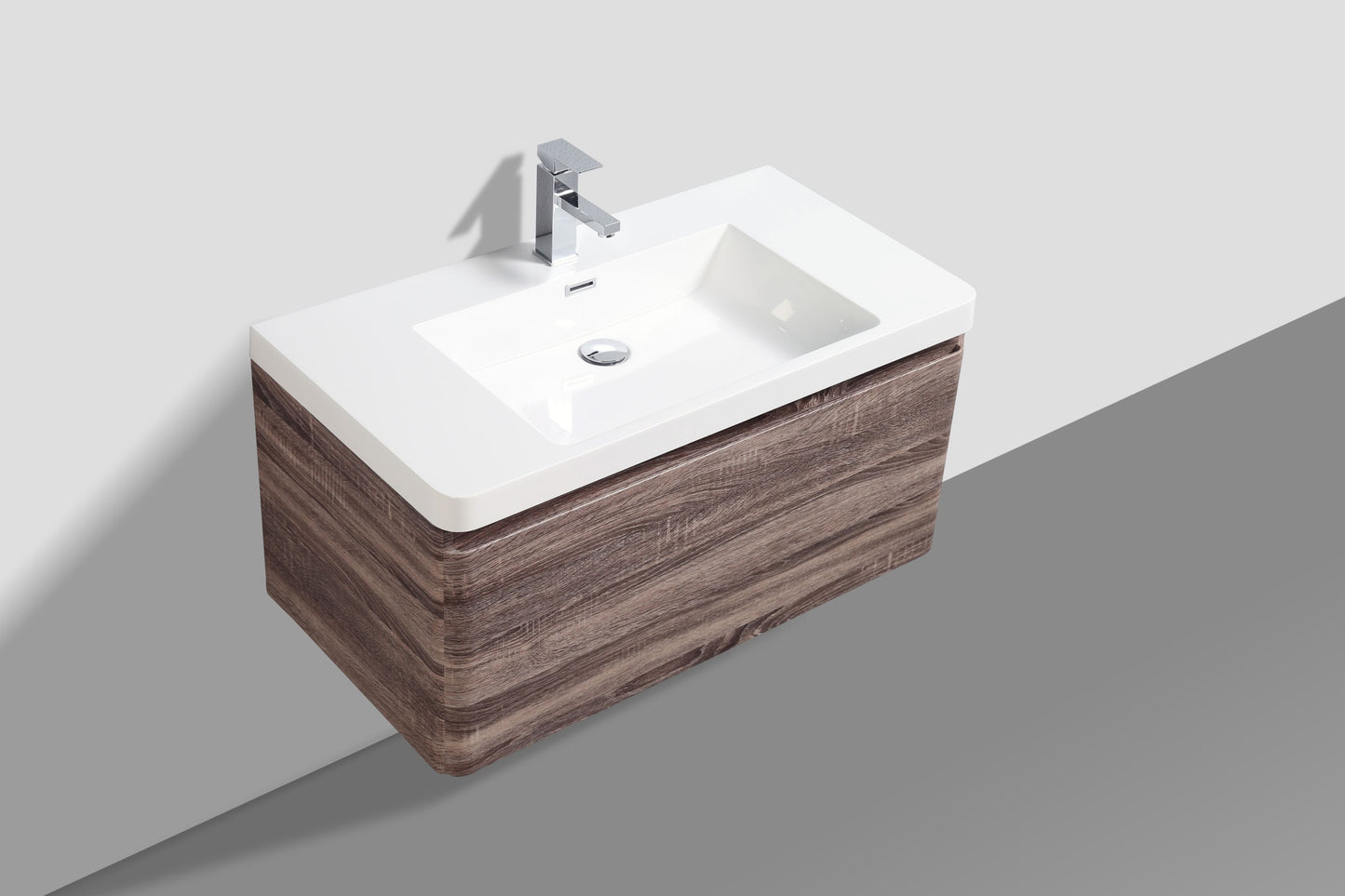 Milan Single Drawer Vanity, Top and Basin 900mm