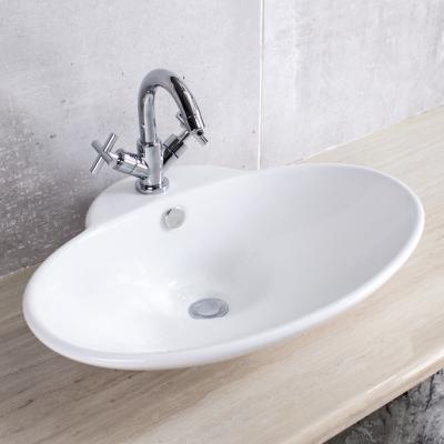 Oval Basin with Tap Hole