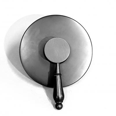 Single Lever Shower Mixer Black with Black Handle