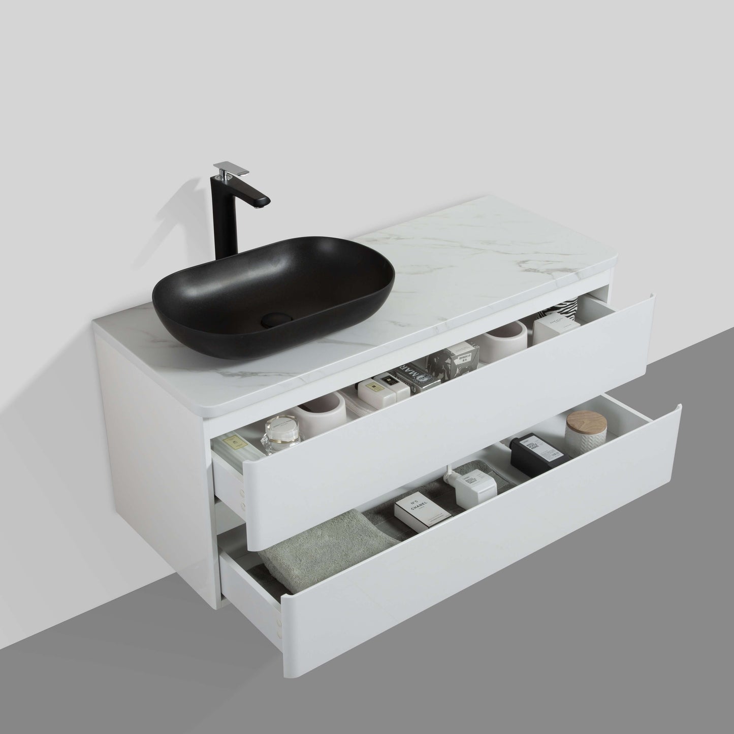 Santorini Double Drawer Vanity 1200mm - basin excluded