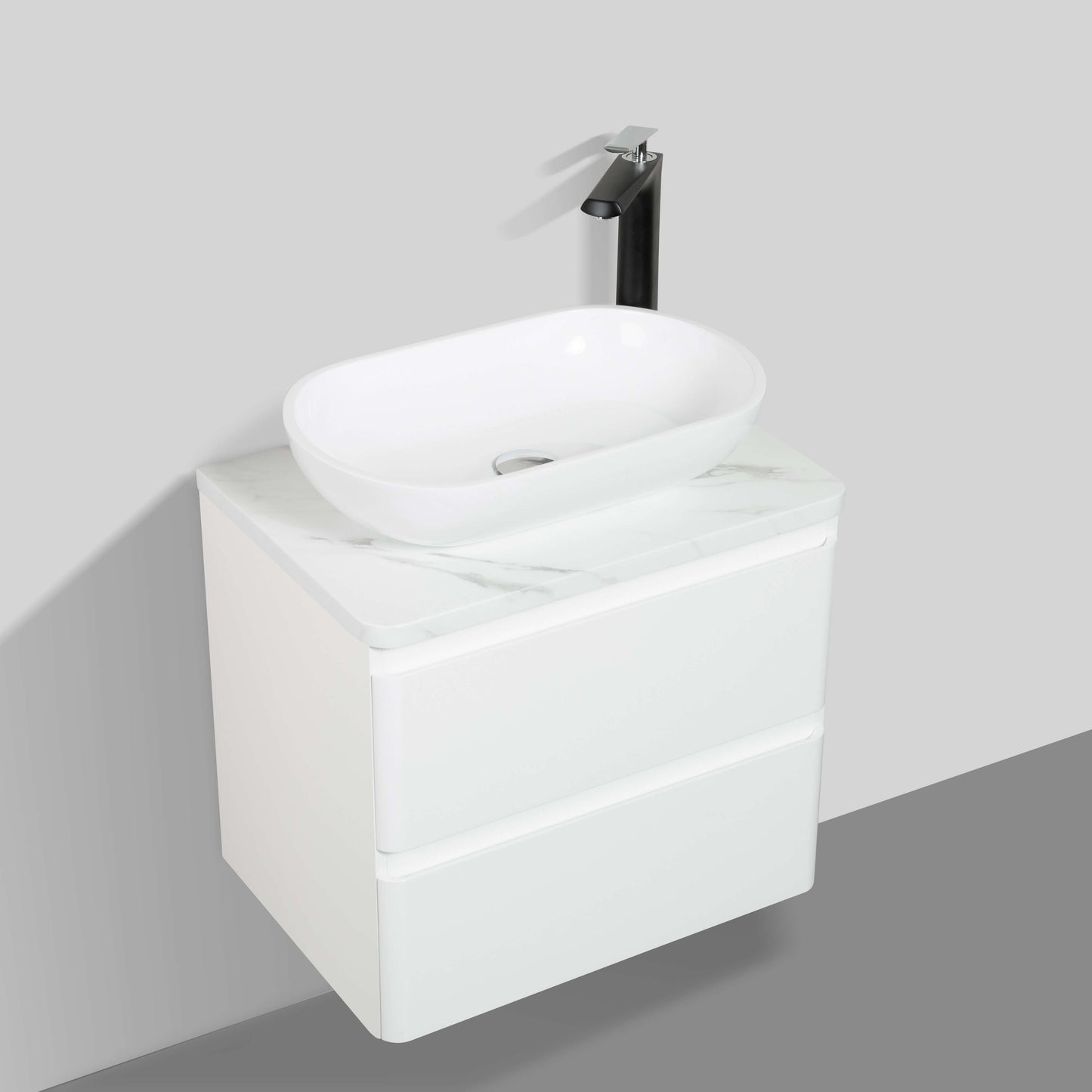 Santorini Double Drawer Vanity 600mm - basin excluded