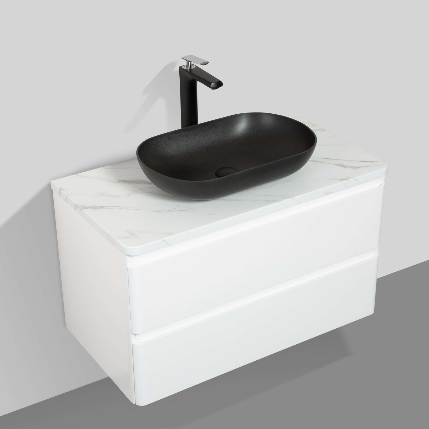 Santorini Double Drawer Vanity 900mm - basin excluded