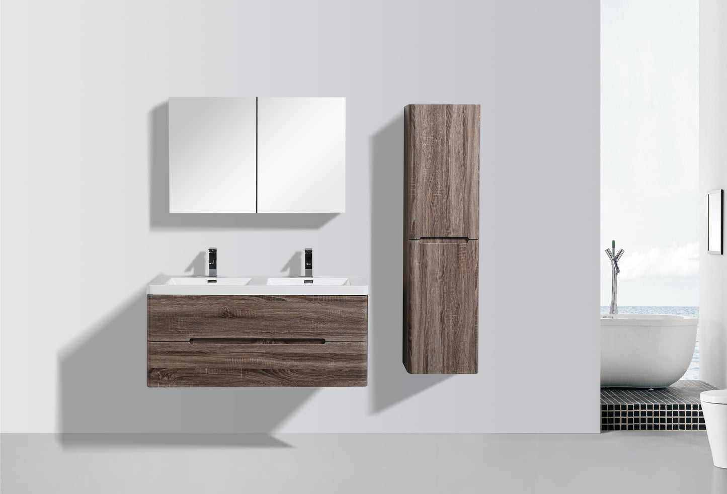 Venice Double Drawer Vanity, Top and Basin 1200mm