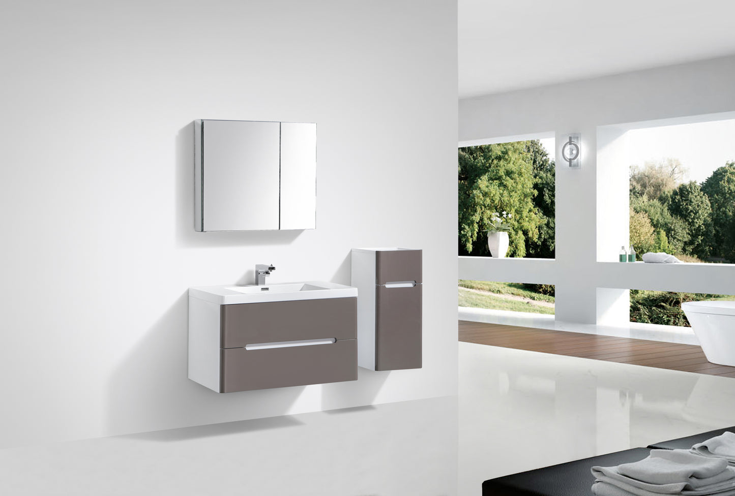 Venice Double Drawer Vanity 900mm - basin excluded