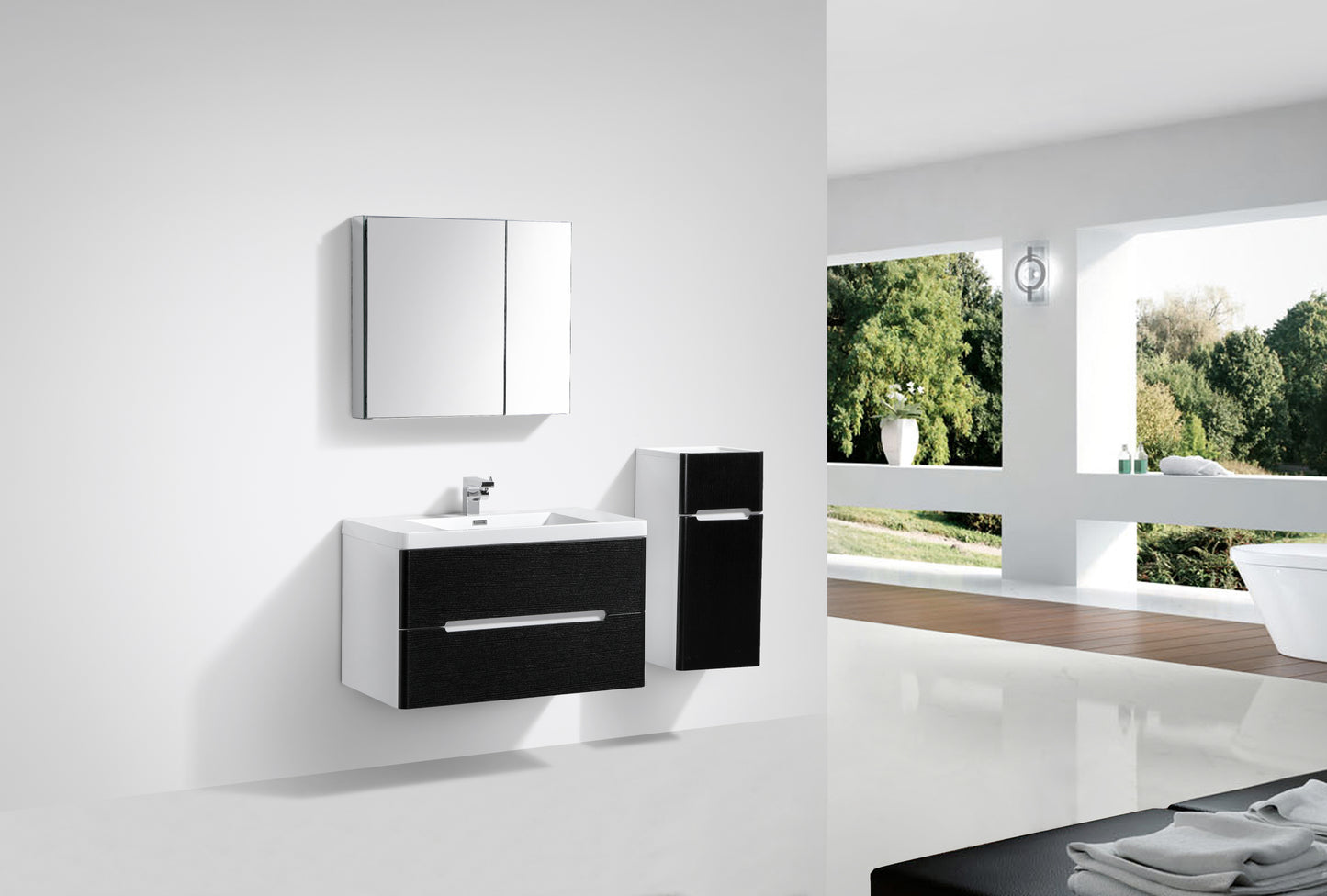 Venice Double Drawer Vanity 900mm - basin excluded